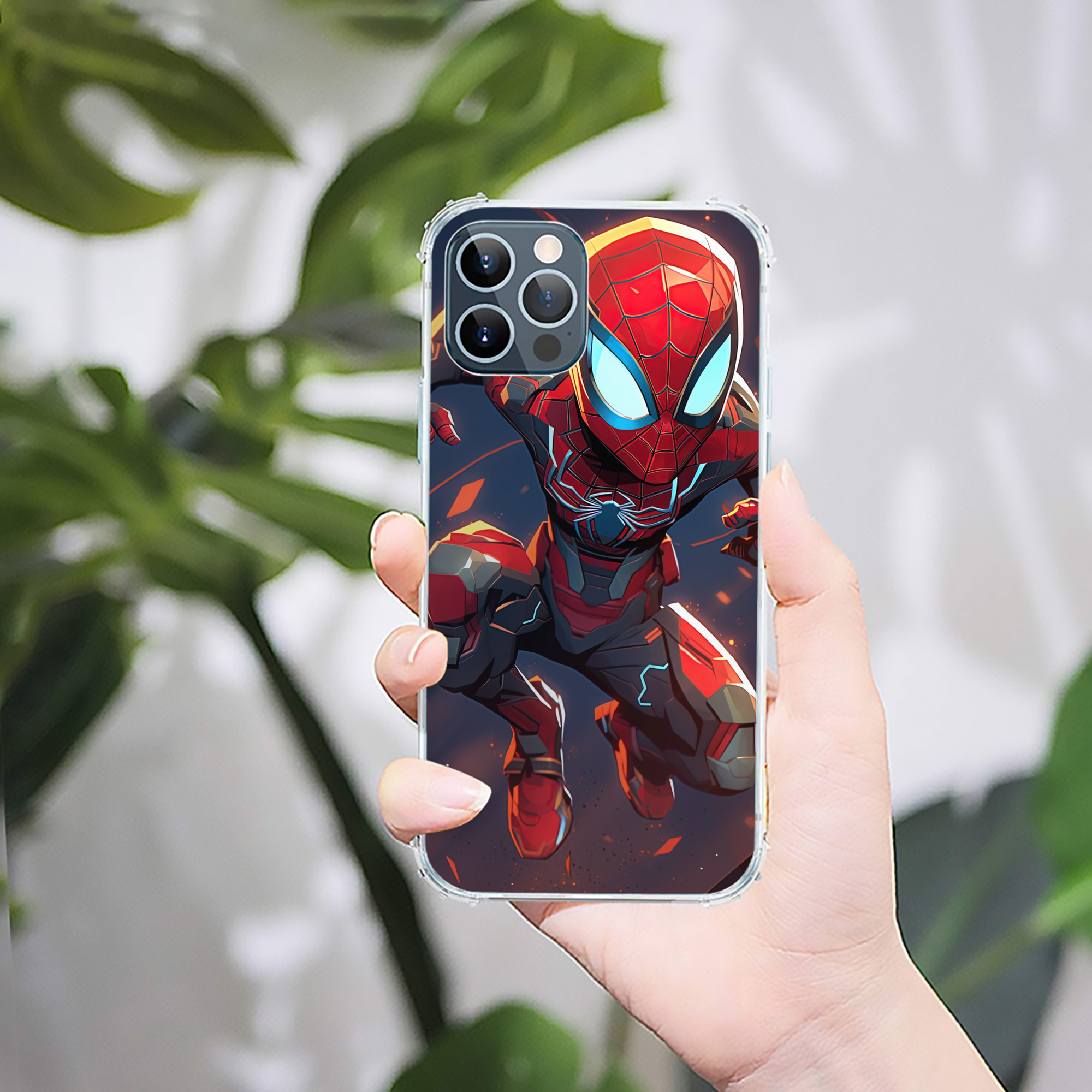 （画像用） Spider Man スパイダーマン 【iPhone 12シリーズ対応】透明スマホケース（クリアソフトケース）